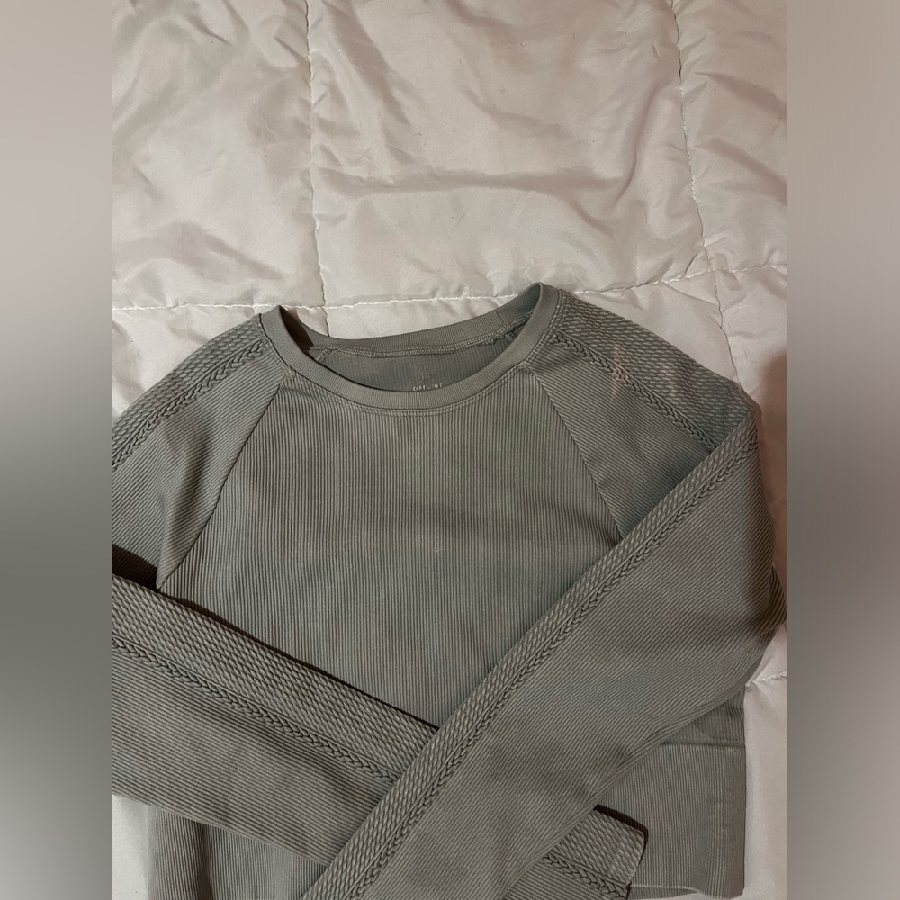 Aerie Green Cropped Long sleeve